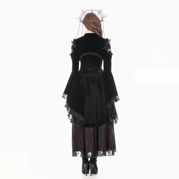 O1CN01MTzltb1Ych1Y4sz0j_!!260013080 DARK IN LOVE BW172 Gothic Velvet Cutout Shrug Capelet – Vintage Lace Mesh Ruffled Flare Sleeve Bolero