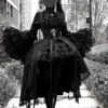 Cross & Thorns Gothic High-Low Lace Lolita Set – Chiffon Blouse, Corset Skirt & Detachable Princess Sleeves
