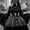 Cross & Thorns Gothic High-Low Lace Lolita Set – Chiffon Blouse, Corset Skirt & Detachable Princess Sleeves