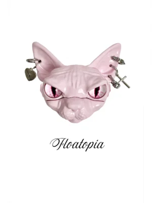 Floatopia Sphynx Cat AirPods Case – Y2K Gothic Punk 3D Printed Earphone Protective Cover