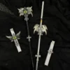 Handmade Gothic Fallen Angel Cigarette Holder Set – Vintage Bat Wing & Cross Prop Accessories for Cosplay & Photoshoots