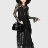 KILLSTAR Lady Arachne Handbag – Dark Gothic Velvet & Faux Leather Shoulder Bag