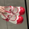Japanese Kawaii Cat Paw Lolita Shoes – Cute Round Toe Low Block Heel Mary Jane Shoes for Women