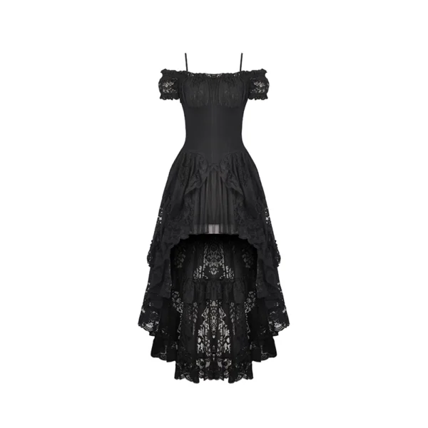 O1CN01sKNMQf1YcgivJzgUX_!!260013080 Gothic Elegant Lady Lace Dovetail High-Low Dress – Vintage Off-Shoulder Corset Lace-Up Evening Dress for Women (DW798)