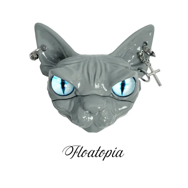 Floatopia Sphynx Cat AirPods Case – Y2K Gothic Punk 3D Printed Earphone Protective Cover