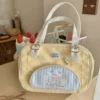 Rizhi Store Kawaii Japanese Academy Style Nylon Bag – Cute Cartoon 2-Way Shoulder Crossbody Student Satchel