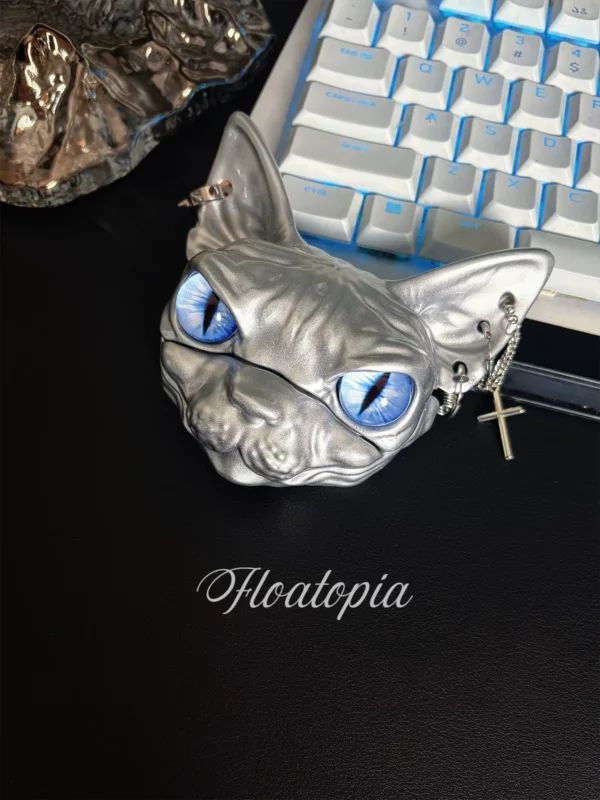 Floatopia Sphynx Cat AirPods Case – Y2K Gothic Punk 3D Printed Earphone Protective Cover