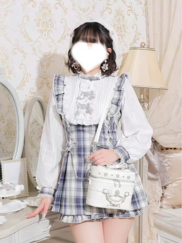 NOEMIE Kawaii Bow Vanity Trunk Bag – Japanese Lolita Ribbon Pearl Crossbody & Handbag