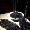 Cross & Thorns Gothic High-Low Lace Lolita Set – Chiffon Blouse, Corset Skirt & Detachable Princess Sleeves