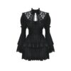 DW1024 Dark In Love Gothic Lace Doll Dress