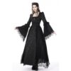 af38ff7c3d94ee9ce822c5fa4e397d18.image.666x1000 Gothic Court Embroidered Lace Maxi Dress – Vintage Dark Romantic Lace-Up Bell Sleeve Floor-Length Gown