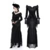 DW932 Dark In Love Gothic queen luxe rose sexy bodycon dress