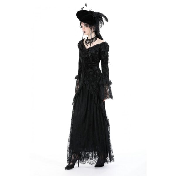 DW932 Dark In Love Gothic queen luxe rose sexy bodycon dress