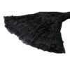 Gothic Luxe Lace-Trim Pattern Velvet Mini Dress – Dark Romantic Flare Sleeve Victorian Goth Party Dress (DW930)