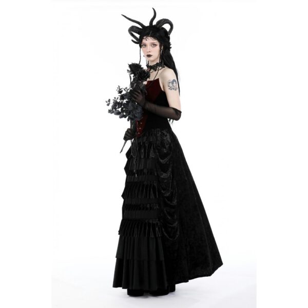 7c94bc051c9f910aee80ee5dafdbf704.image.666x1000 Gothic Batwing Velvet Lace-Up Corset Top – Dark Red & Black Bustier Waist Cinner for Vampire Aesthetics, Cosplay & Alt Fashion