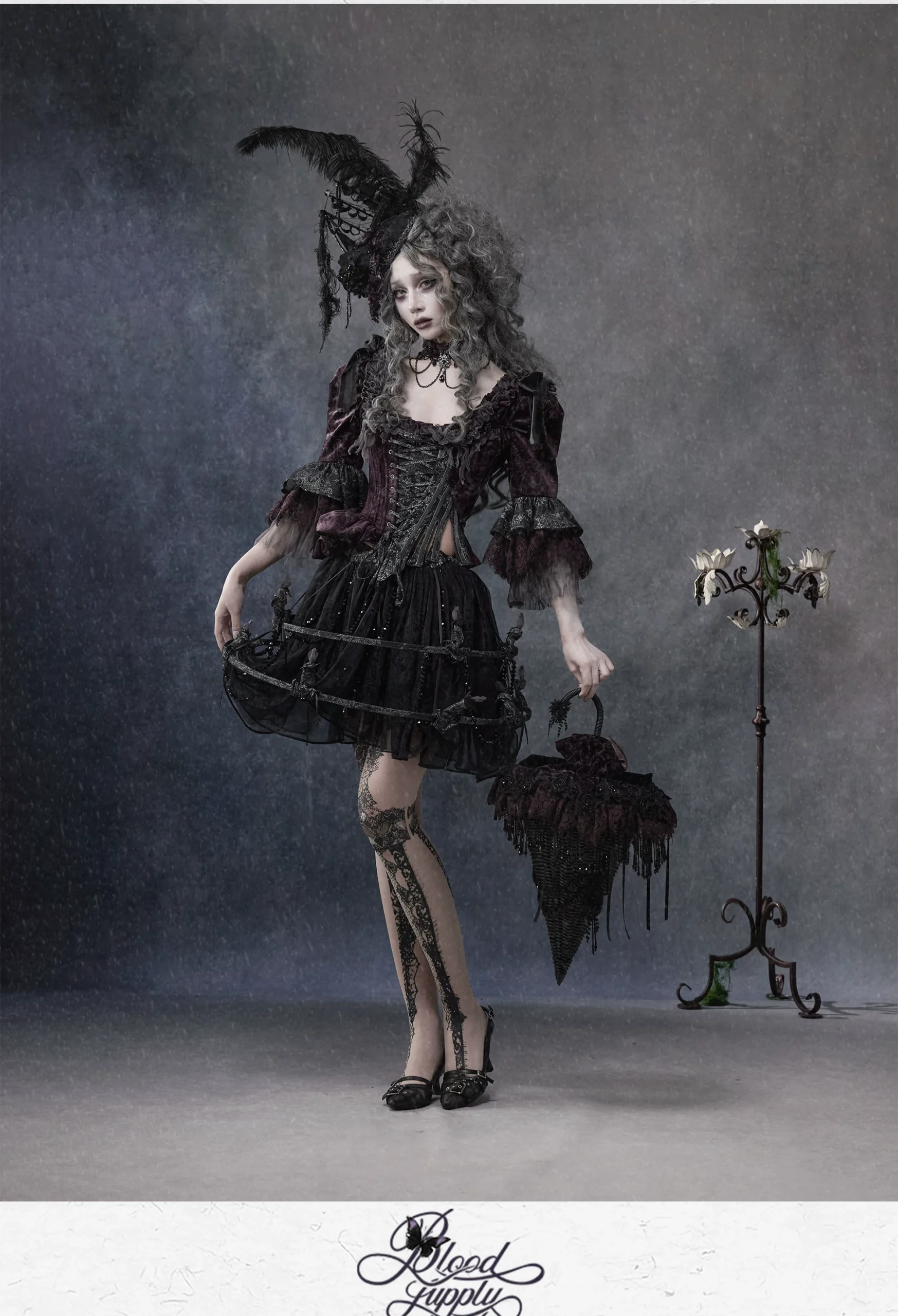 Blood Supply Gothic Dark Rhinestone Evening Handbag & Shoulder Bag for Halloween