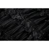 Gothic Luxe Lace-Trim Pattern Velvet Mini Dress – Dark Romantic Flare Sleeve Victorian Goth Party Dress (DW930)