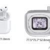 Defy Define Untitle07 Retro Y2K Flip Phone AirPods Case – Metallic Silver Protective Cover with Star Keychain for AirPods Pro 2, Pro, AirPods 4 & 3