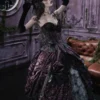 Blood Supply Gothic Purple Velvet Maxi Skirt Set – Vintage Dark Romantic High-Waist Overskirt & Underskirt for Halloween