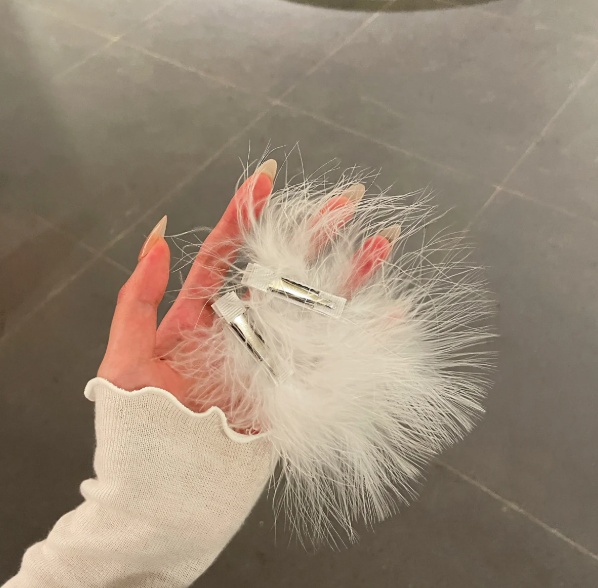 Angel Wings White Feather Hair Clips – Gothic Lolita Cosplay Headpiece, Halloween Costume Photo Prop & Party Hair Accessories