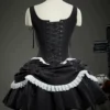Hymn of the White Night Gothic Skeleton Lace Corset Mini Dress – Dark Romantic Lolita Bustier Dress for Halloween & Cosplay