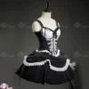 Hymn of the White Night Gothic Skeleton Lace Corset Mini Dress – Dark Romantic Lolita Bustier Dress for Halloween & Cosplay