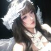 Angel Wings White Feather Hair Clips – Gothic Lolita Cosplay Headpiece, Halloween Costume Photo Prop & Party Hair Accessories
