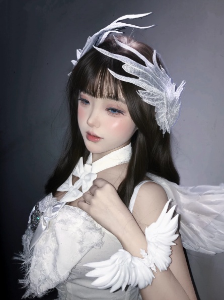 Angel Wings White Feather Hair Clips – Gothic Lolita Cosplay Headpiece, Halloween Costume Photo Prop & Party Hair Accessories